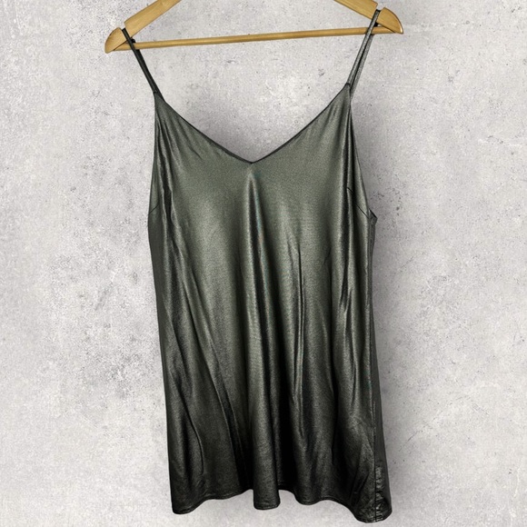 Reformation Venus Gold Foil Metallic Mini Dress Party Size Small Sustainable S - Picture 4 of 11